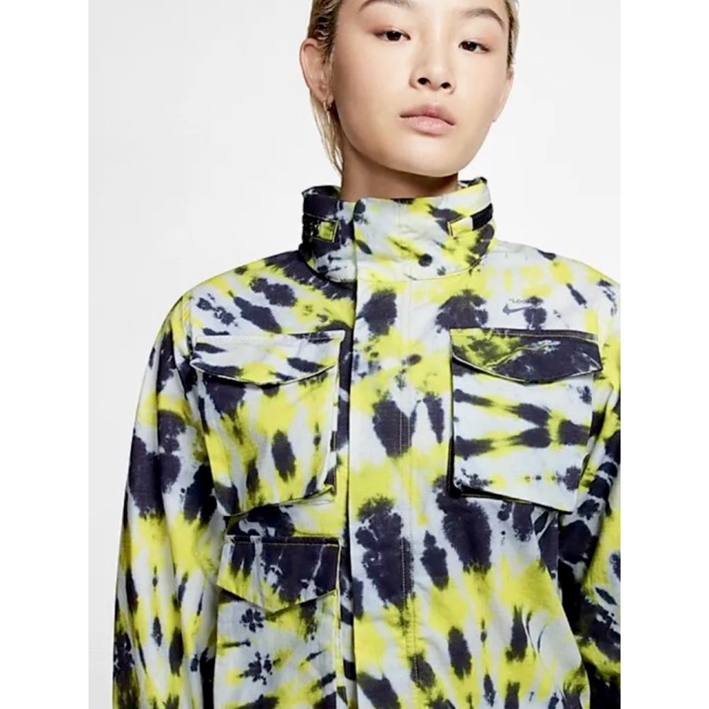 NIKE x OFF-WHITE • Black/Yellow Tie Dye Jacket, S